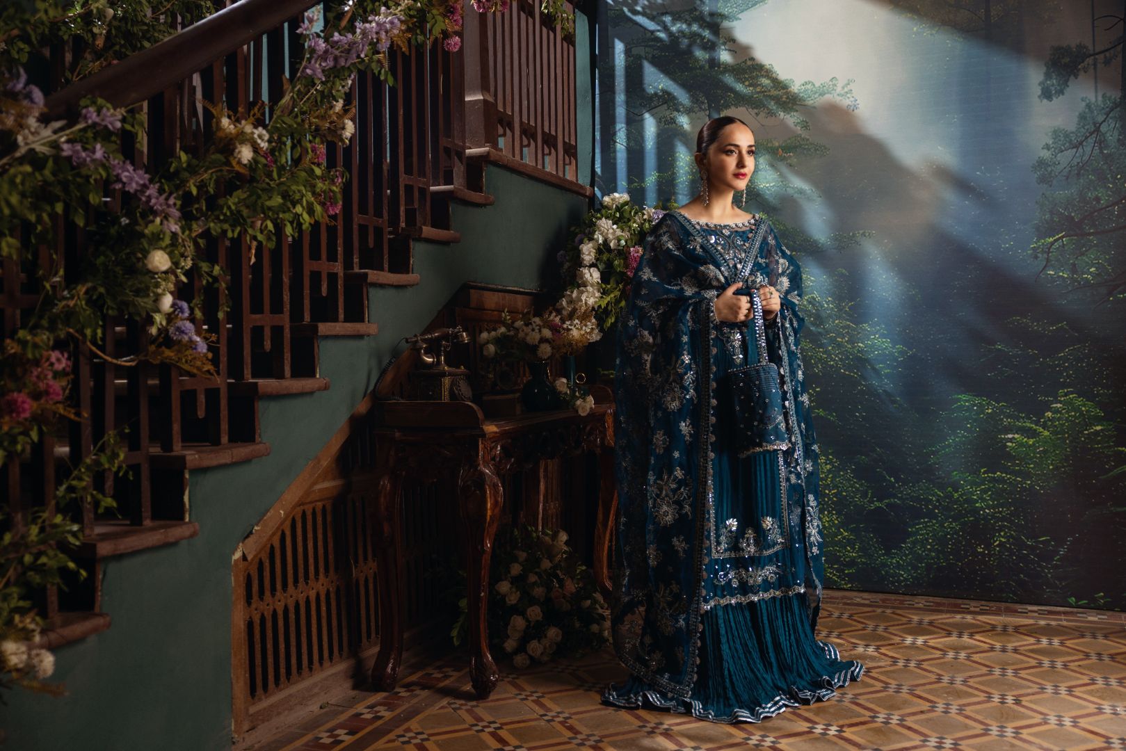 hira mani blue dress Raha Hira Mani Couture